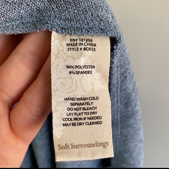 BNWT - Soft Surroundings Light Blue Cowl Sleeveless Kerry Dress Size Large - Picture 7 of 7